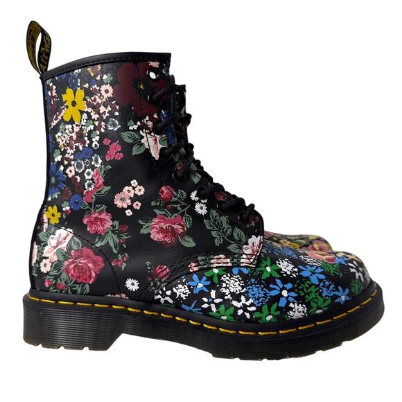 Dr. Martens Shoes - Dr. Martens 1460 Pascal Boots Floral Mash Up Y2K Womens US 8 Leather Limited